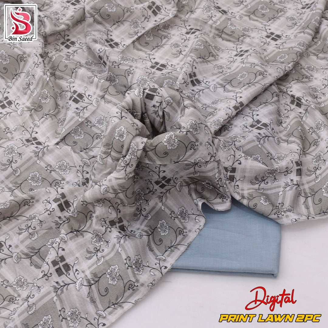 Lawn Ladies: 2-Piece Unstitched Floral Print #139