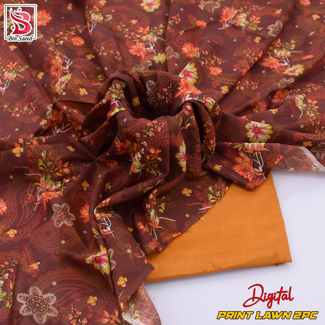 Lawn Ladies: 2-Piece Unstitched Floral Print #142