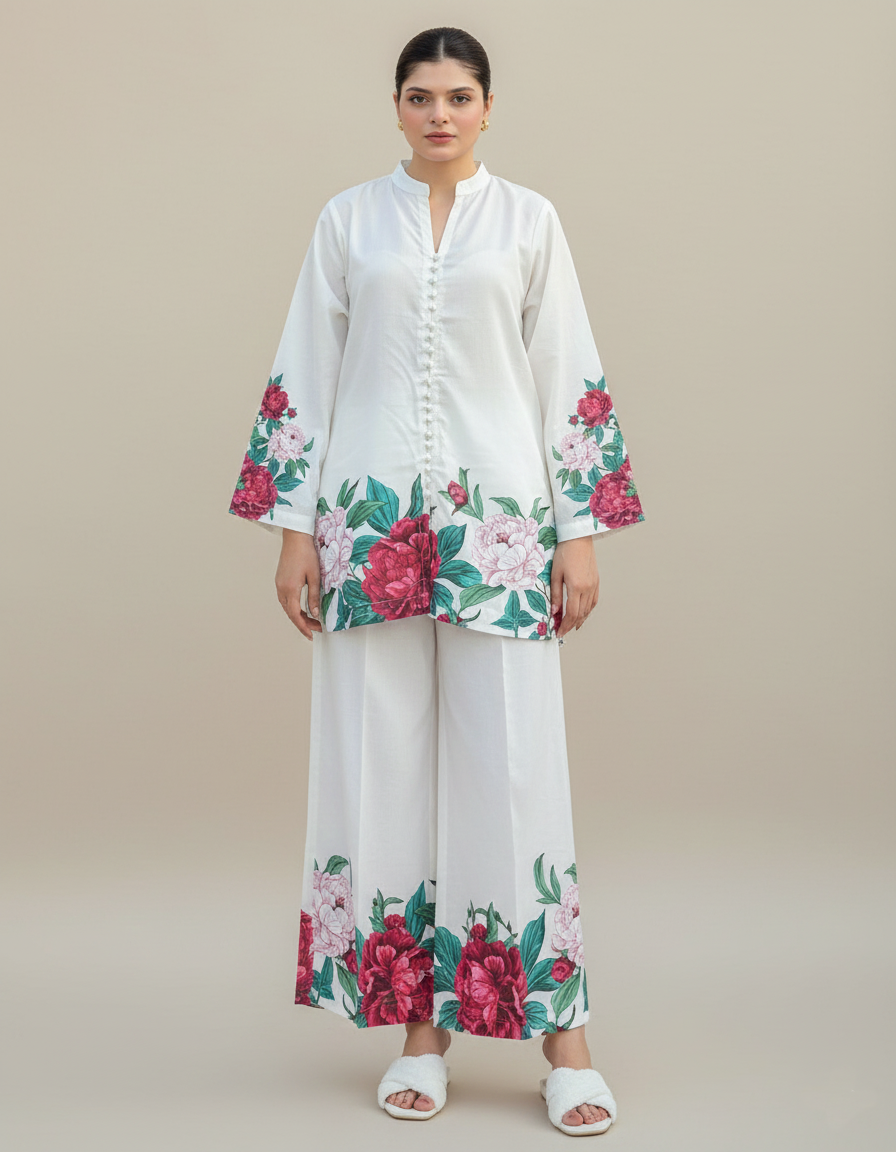 Co-Ord Set Ladies Unstitched 2 PC #053