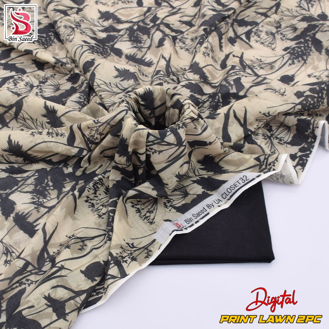 Lawn Ladies: 2-Piece Unstitched Floral Print #165