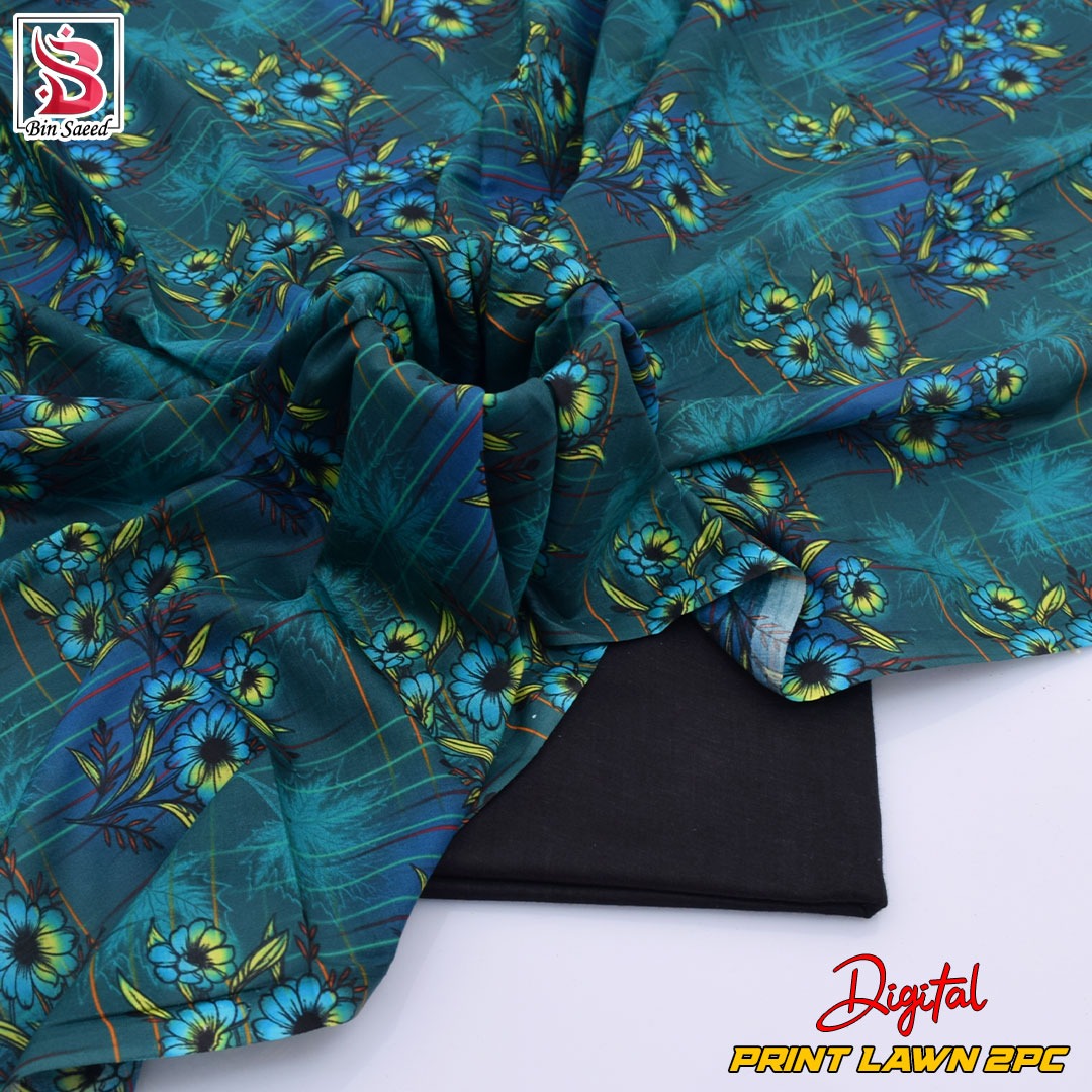 Lawn Ladies: 2-Piece Unstitched Floral Print #173