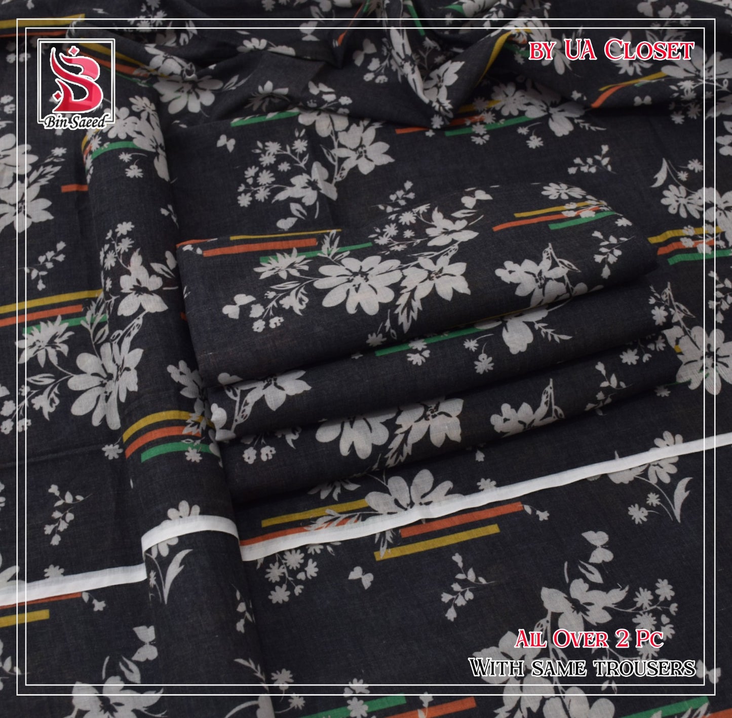 Lawn Ladies: 2-Piece Unstitched Floral Print #184