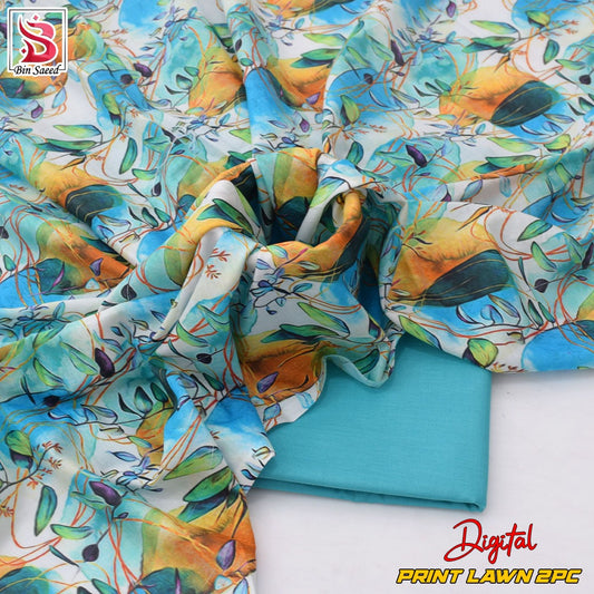 Lawn Ladies: 2-Piece Unstitched Floral Print #138