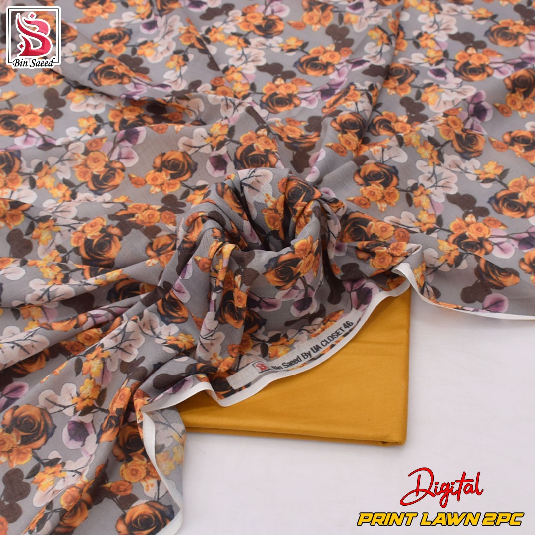 Lawn Ladies: 2-Piece Unstitched Floral Print #159