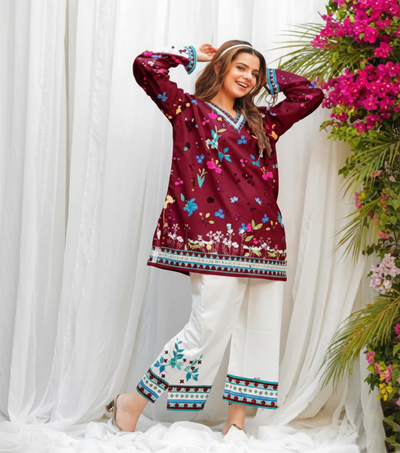 Co-Ord Set Ladies Unstitched 2 PC #005