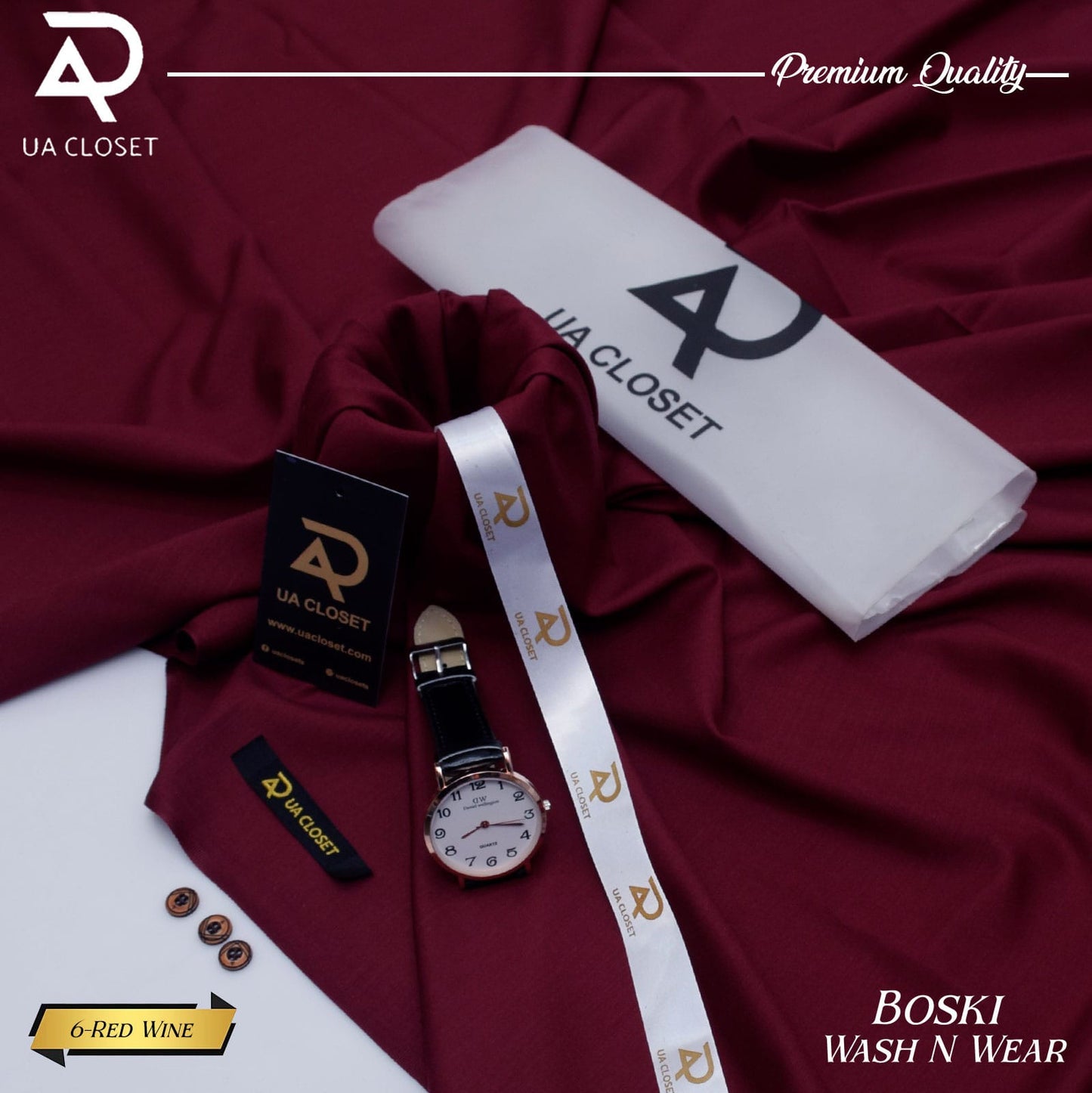 3 Boski Wash n Wear Suits With One Watch & Key Chain.