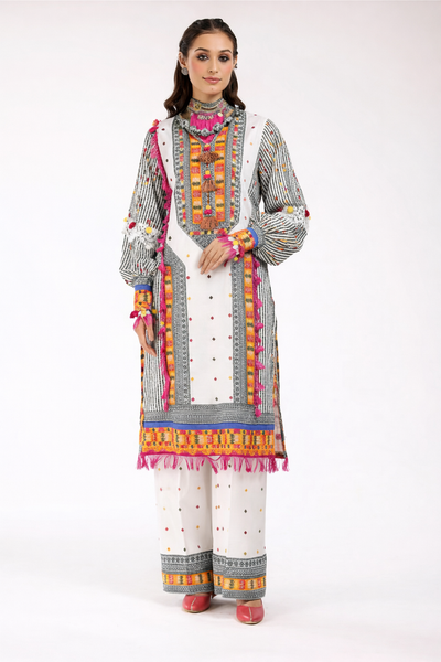 Co-Ord Set Ladies Unstitched 2 PC #075
