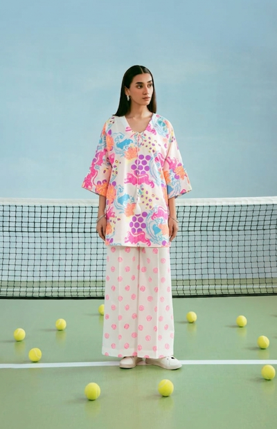 Co-Ord Set Ladies Unstitched 2 PC #087