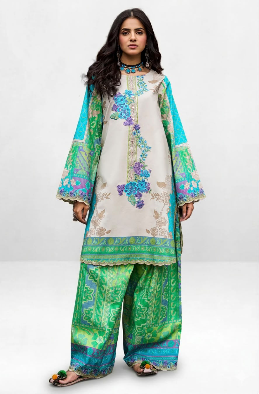 Co-Ord Set Ladies Unstitched 2 PC #092
