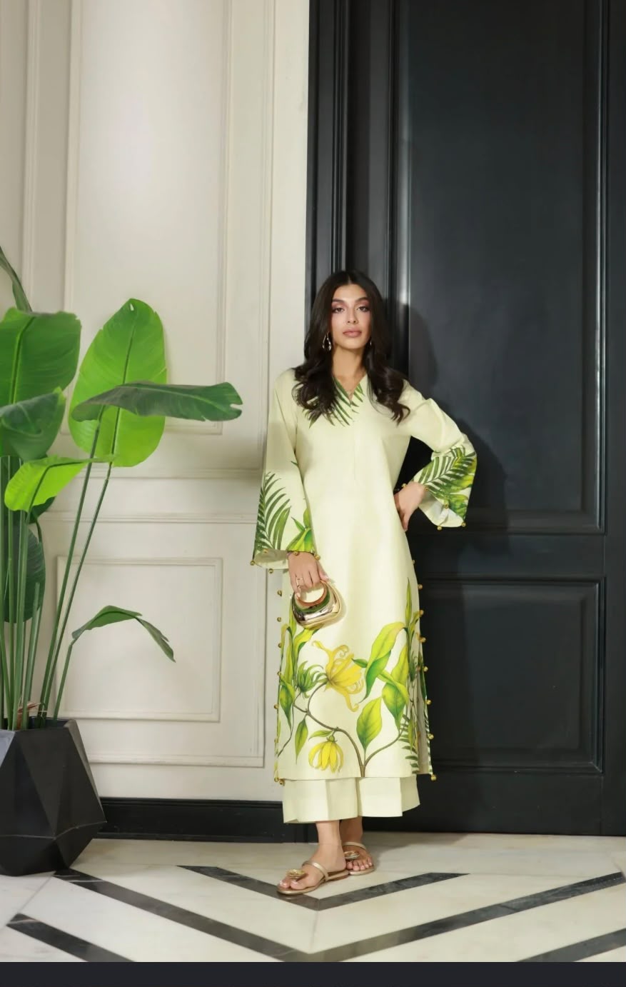 Co-Ord Set Ladies Unstitched 2 PC #095