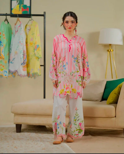Co-Ord Set Ladies Unstitched 2 PC #096
