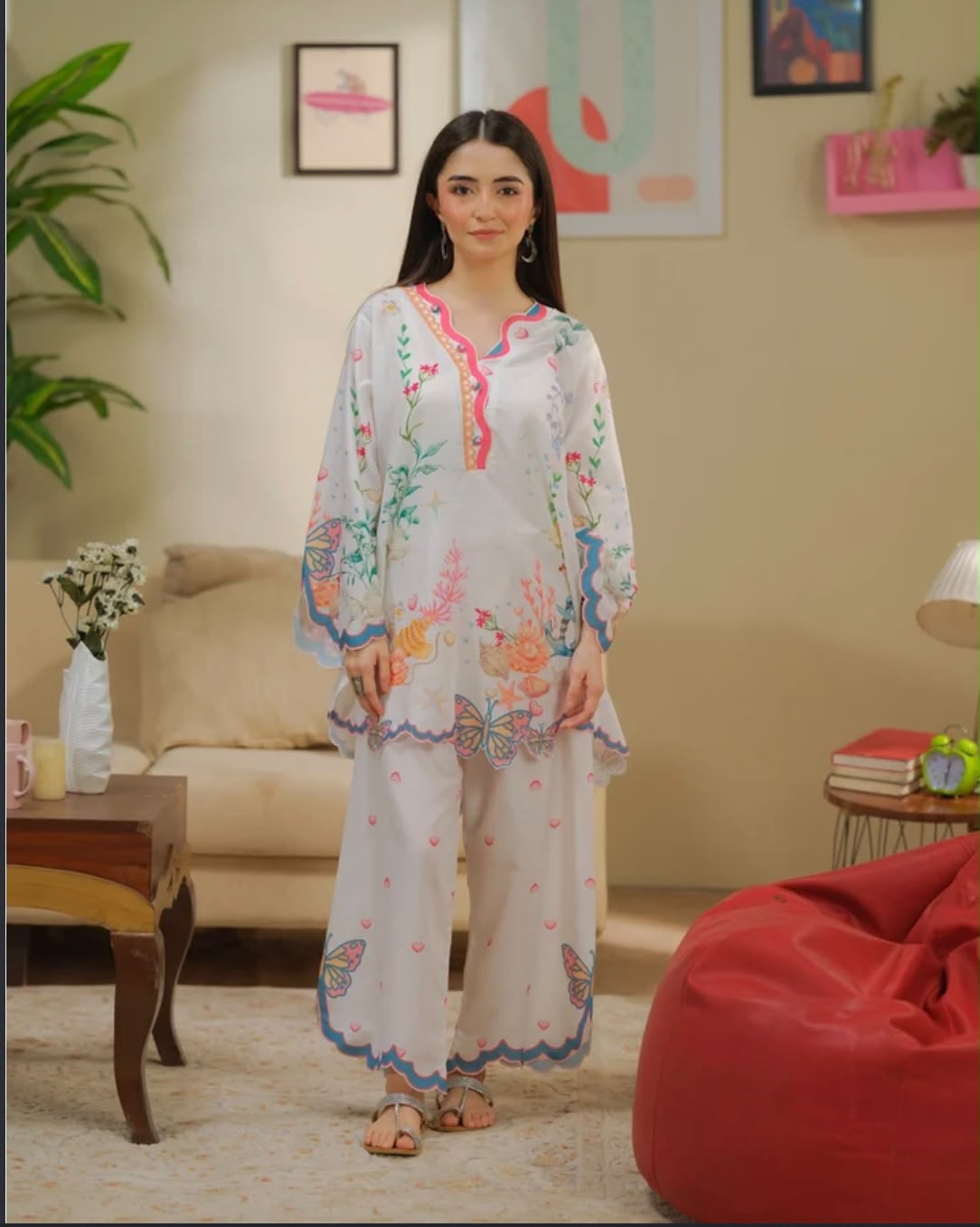 Co-Ord Set Ladies Unstitched 2 PC #097