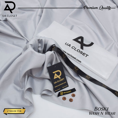 Korean Boski Wash n Wear Suits, ( دو سوٹ کی خریداری پر ایک واچ اور کی چین بلکل فری )