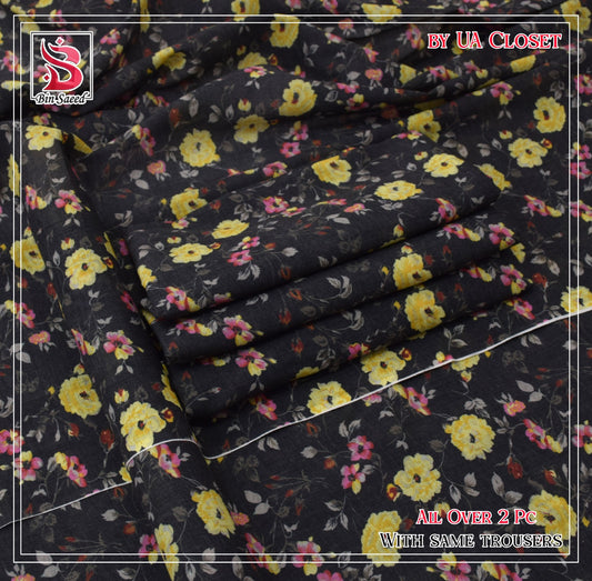 Lawn Ladies: 2-Piece Unstitched Floral Print #185
